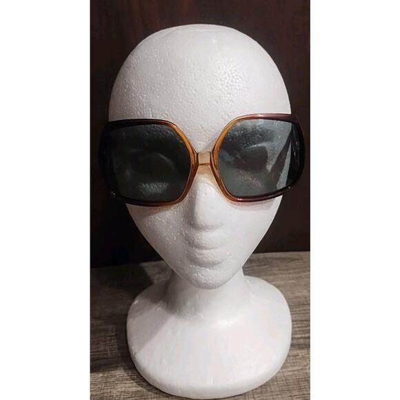 Vtg Ettore Bugatti EB Sunglasses 60s 70s Disco Motown Oversized France Designer - Picture 1 of 9